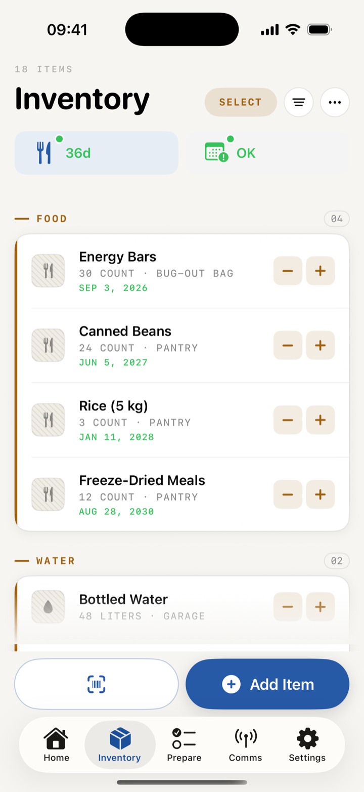 Real screenshot of the Strongstead app