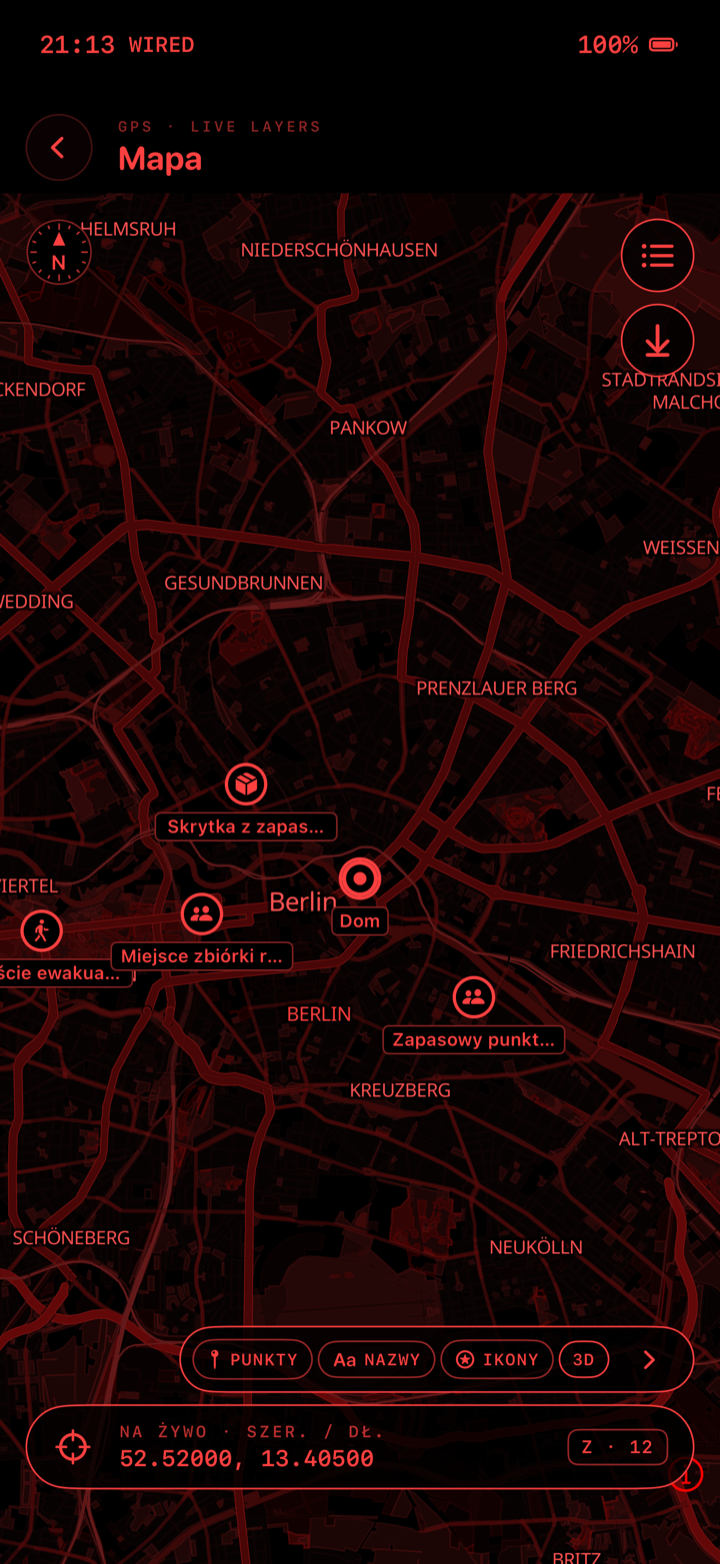 Rzeczywisty zrzut ekranu trybu taktycznego Strongstead — mapa